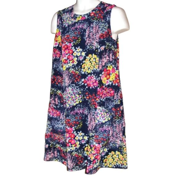 GREY JASON WU Dress, 6, Shift, Multicolor Floral, Sleeveless, Back Zip - Picture 4 of 11